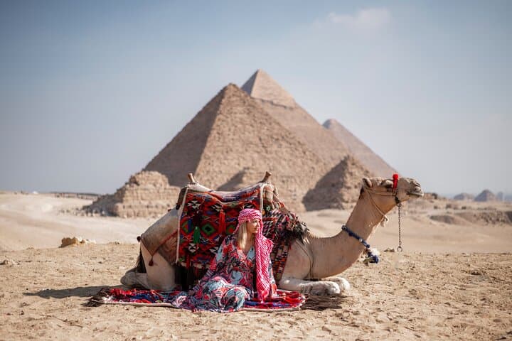 Giza Pyramids and Sphinx with Camel ride & Mummification Temple